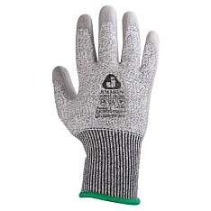 Трикотажные перчатки для защиты от порезов с полиуретановым покрытием (5 класс) JCP051