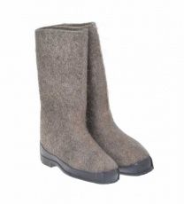 Валенки "Арктика" серые на резиновой подошве