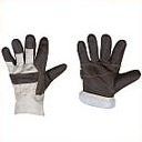 Перчатки комбинированные кожаные, утепленные   