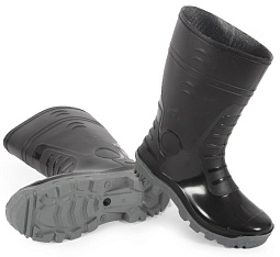 Сапоги мужские ПВХ двухкомпонентные, черный, высота 31 см