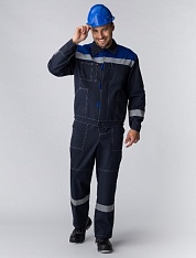 Костюм Липецк СОП п/к темно-синий/васильковый